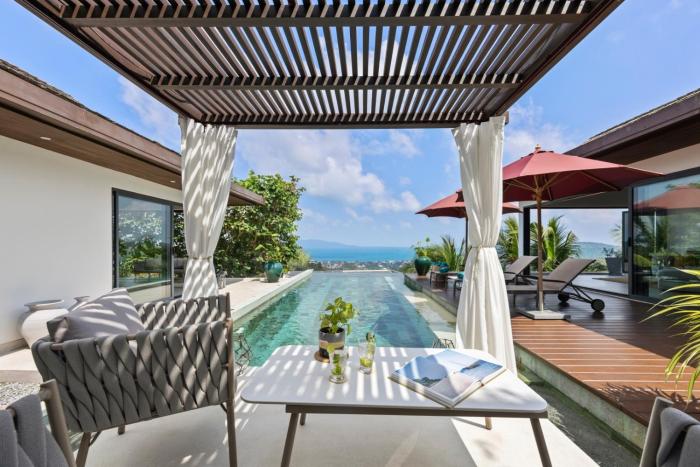 Bophut Amazing Spacious Sea View Mountain Villa Shailaja
