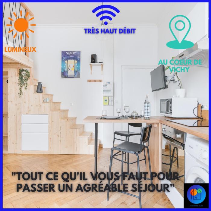 Studio hypercentre lumineux wifi Villa Marie Celine