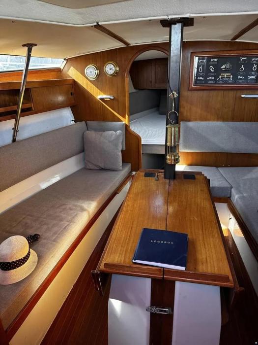 Sailingboat, next to ferry