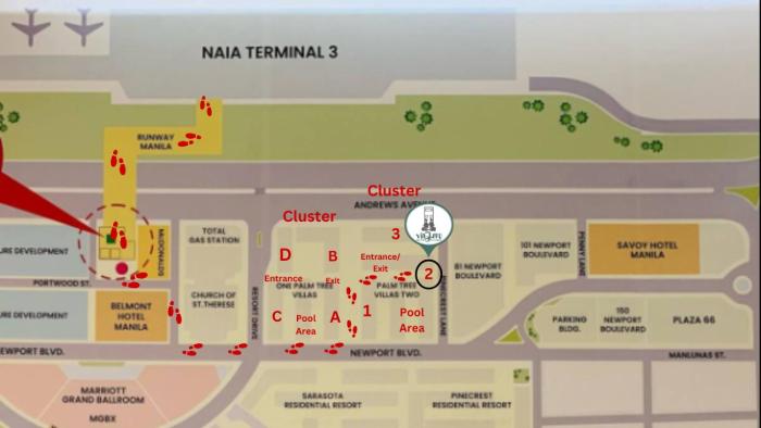 Two Palm Tree Villas Condominium - Studio 1O with Balcony - Across Terminal 3 Airport