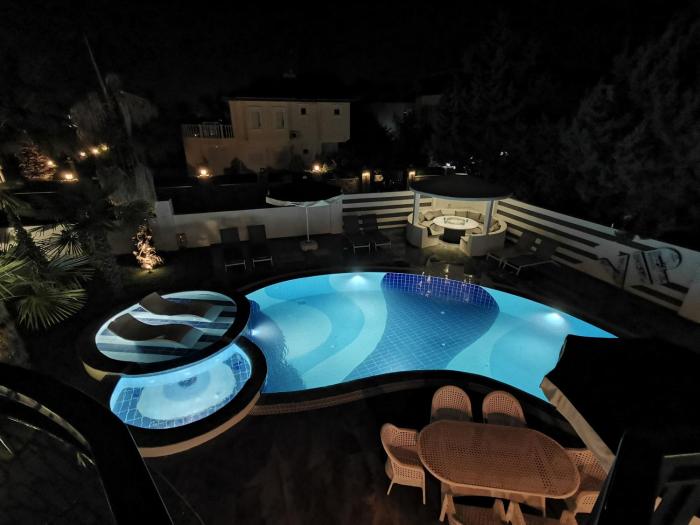 RED PREMIUM VIP CUSTOM DESIGN VILLA WITH TURKISH BBQ+PRVT SWMG POOL
