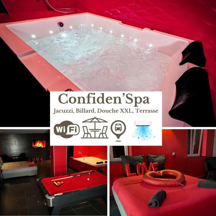 Le Confidenspa Loft 55m2 Jacuzzi - Billard - Cheminée - Terrasse