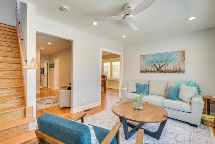2 Mi to Northwestern: Updated Home w Game Room!