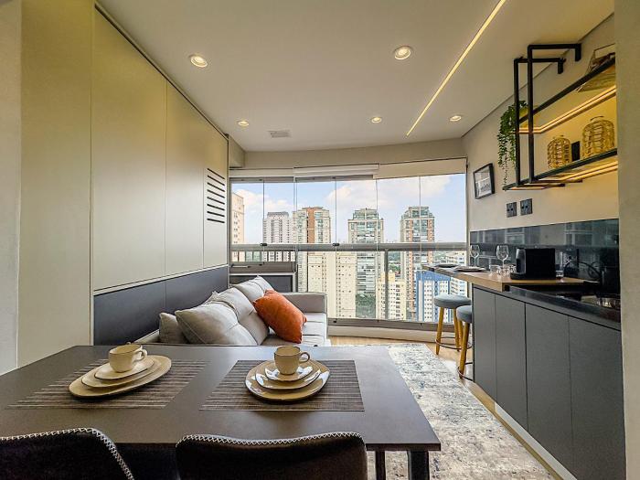 ESPETACULAR !!! Apartamento de alto padrão no Brooklin, Consulado EUA, Morumbi, Metrô, Itaim, Paulista - Ed Air Brooklin