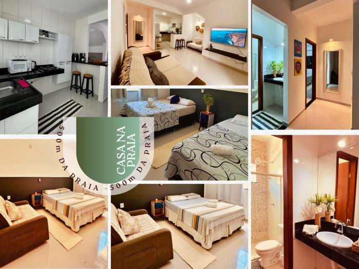 CASA a 500m da PRAIA com 02 Quartos, SUÍTE, Wi-Fi 120Mbps, AR CONDICIONADO, Cozinha Completa, Maquina de Lavar e ESTACIONAMENTO