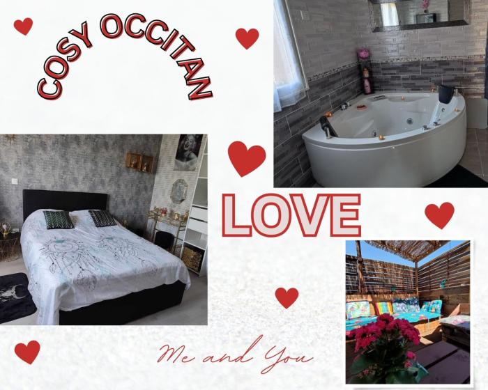 Le Cosy Occitan villa chaleureuse indépendante baignoire terrasse jardin