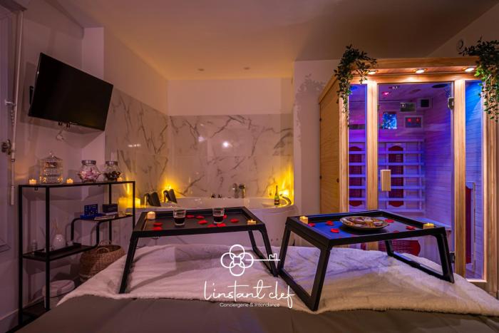 Love au Mans - Sauna, Jacuzzi & Parking privé