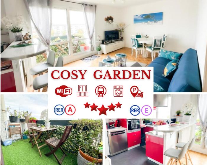 - Le COSY GARDEN - Proche RER A et E - Paris Disney - Parking et WIFI Gratuit ! Family SPECIAL OFFER