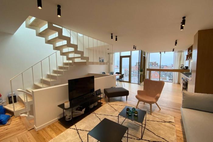 Top Floor New Duplex Stunning View In Trendy St Gilles