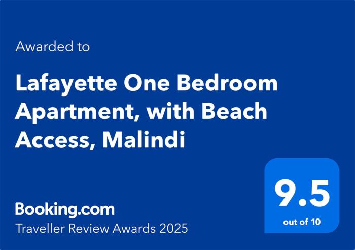 Lafayette One Bedroom Apartment, with Beach Access, Malindi