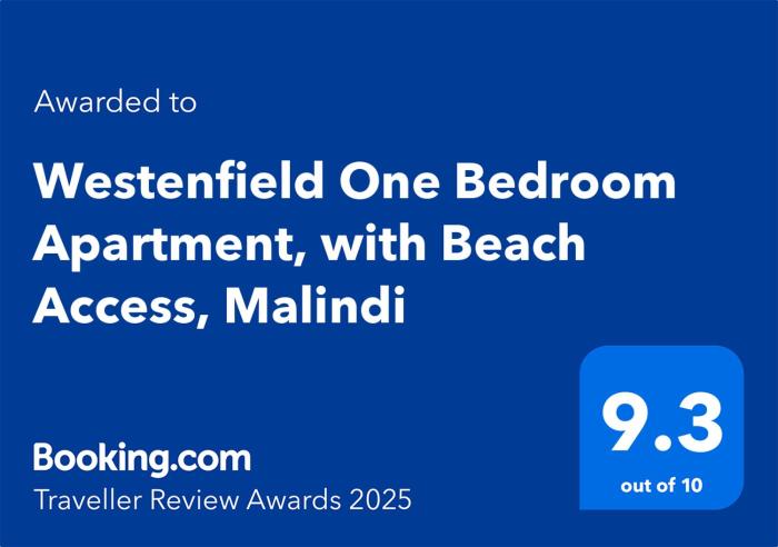 Westenfield One Bedroom Apartment, with Beach Access, Malindi