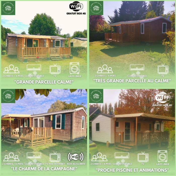 Chalet 3 chambres 6 pers Tohapi 3 étoiles- Direct proprio- plusieurs logements