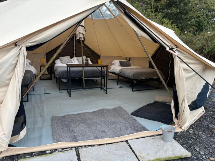 Cozy Hot Tent with Log Burner & Hot Tub Right Tent