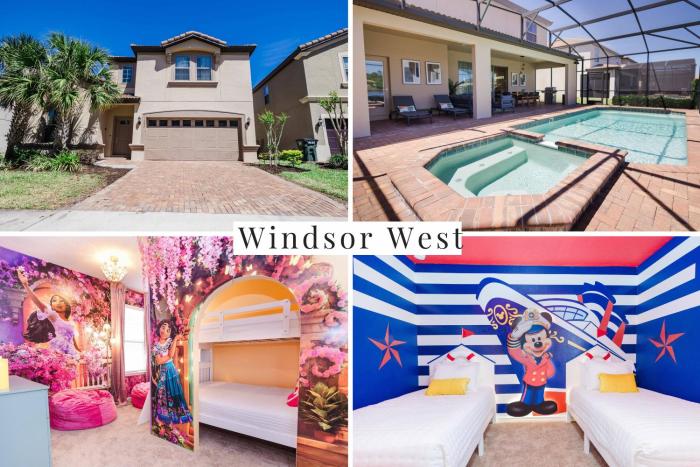 Lakeview 8BR Pool Spa Themed Rooms-Windsor West
