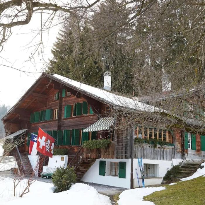 Swiss Chalet Near Gstaad: Luxury Spa Views