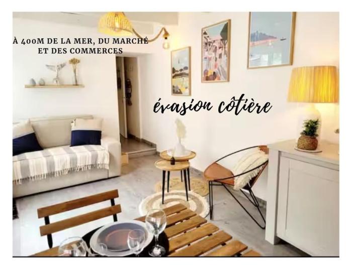 Appartement raffiné près de la mer et des commerces