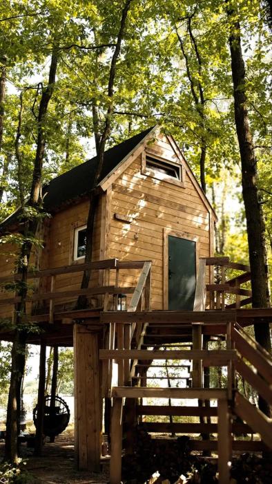 Stodoła na drzewach