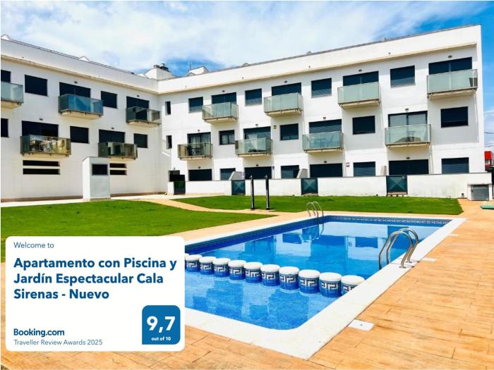 Apartamento con Piscina y Jardín Espectacular Cala Sirenas - Nuevo