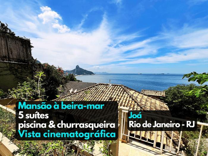 Mega casa 5 suítes, vista pro mar, piscina e churrasqueira Joá Barra RJ
