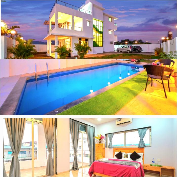 EMPYREAN STAY II 6BHK BRAMHA VILLA ll AC II PVT POOL II TERRACE VIEW II LUX