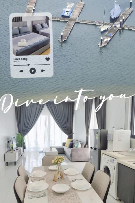 27Johor, nearCIQ, Danga bay Free parking 3BR15pax