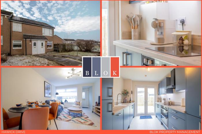 Hawick Apartment- 2-Bed in Coatbridge, Mins from Motorway to Glasgow
