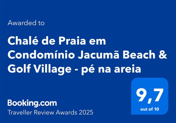 Chalé de Praia em Condomínio Jacumã Beach & Golf Village - pé na areia