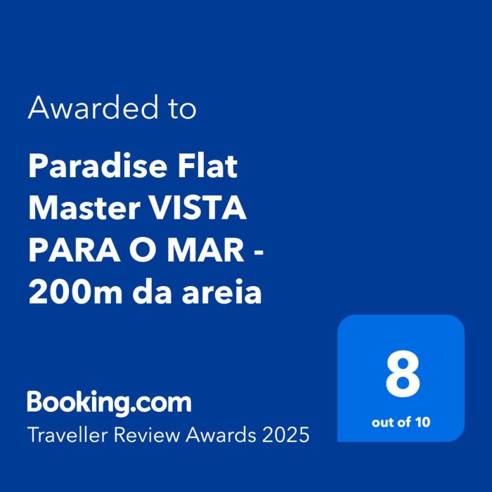 Paradise Flat Master VISTA PARA O MAR - 200m da areia