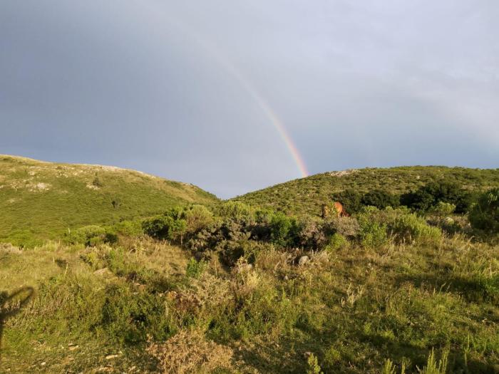 cabaña sin luz en campo