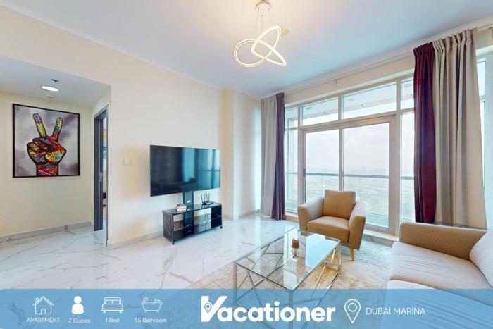 Vacationer Holiday Homes I High Rise 1 Bed l Skyline View in Dubai Marina