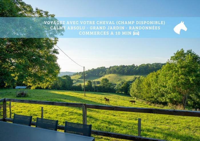 Le Cottage des Trotteurs - Vue - Calme - Gîte équestre