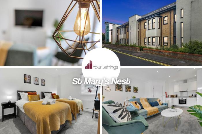 Cosy Modern Stay at St Marys Nest Apartment By Your Lettings Short Lets & Serviced Accommodation Peterborough With Free WiFi and Parking