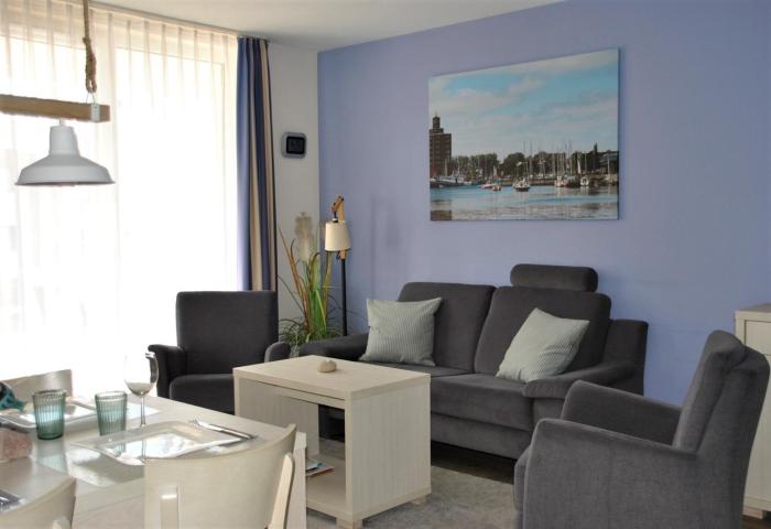 Apartment 6 "Strandkrabbe", Apartmenthaus Hafenspitze, Blickrichtung InnenstadtBinnenhafen