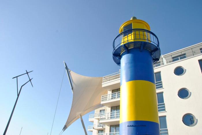 Apartment 32, Apartmenthaus Hafenspitze, Blickrichtung Binnenhafen Nordoffenes Meer