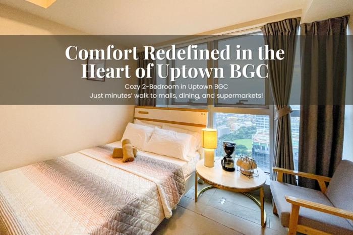 Cozy 2BR Suite in Uptown BGC with PS4 and walking distance to Malls and Restaurants
