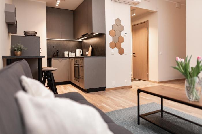 Cozy Riia kvartal apartment with free parking and air conditioning