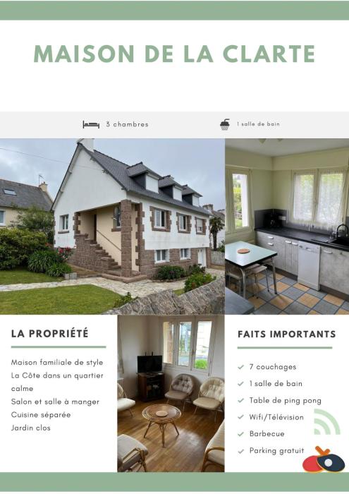 Family house for 7P 3CH with garden, calm area