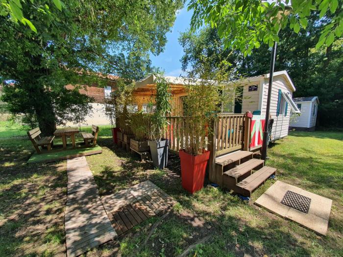 Mobil-home 3 chambres climatisé sur le domaine 4 étoiles Rivages des Landes