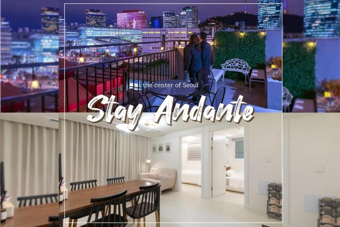 Stay Andante, 3BR, 3min walk from Seoul Station, AC inRooms #공항철도 #공항버스