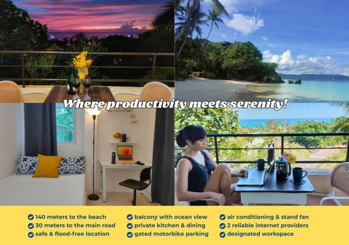 Romantic Sunset Apartment with Balcony 2 min Walk to the Beach