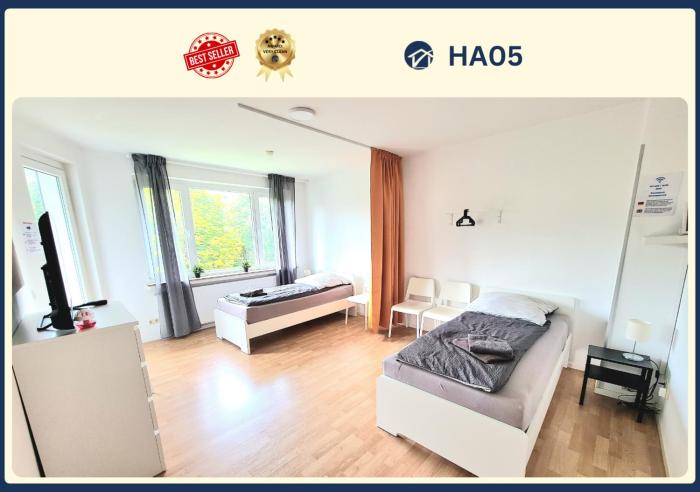 2 rooms apartment with balcony, free parking & wifi - HA05