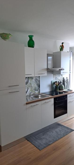 Grand studio Sophie avec petit coin nuit rénové avec goût Wi-Fi balcon parking 50m des cures