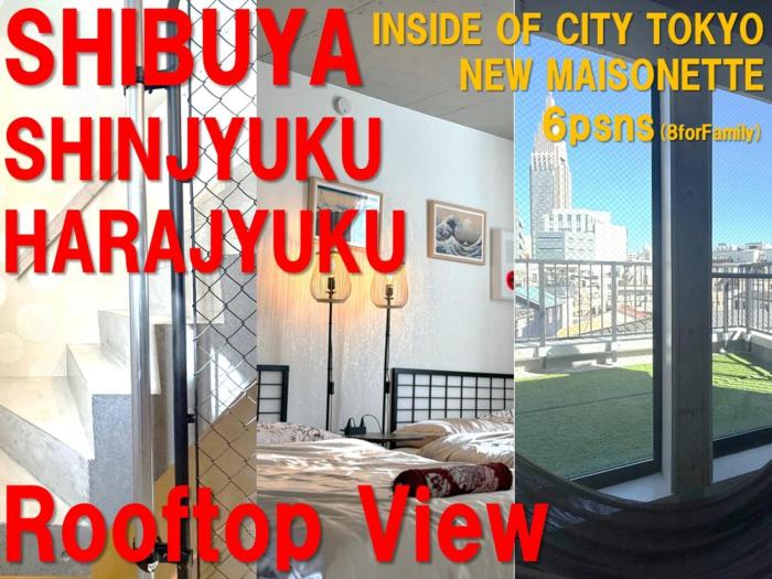 ShibuyaYoyogi Shinjuku 8psn 70sqm New Apartment Maisonette