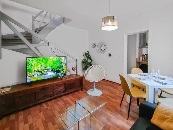 Duplex Nancy centre - Cour intérieure & Smart TV
