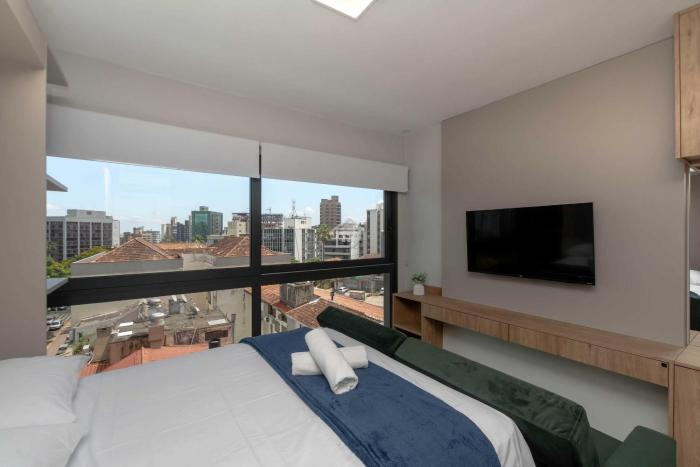 Vista total da cidade em moradia completa