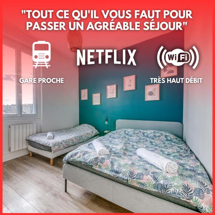 T3 LÉtoile NEUF Cosy & Lumineux - Gare Parilly