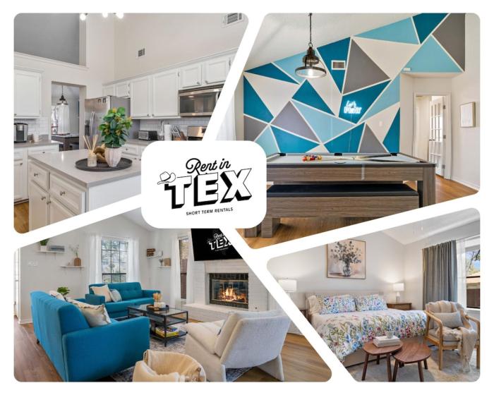 Fun and Stylish Stay with Pool Table and Fire Pit!