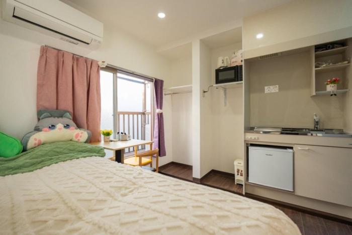 王201超大露台整套私人卫浴厨房 洗衣机 车站步行5分钟 上野站地铁直达