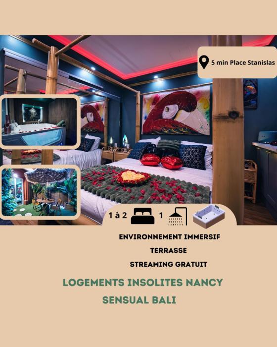 Stanislas Sensual Bali Love Room Jacuzzi 300m place Stanislas