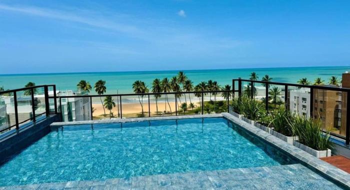 Flat 200mts Praia Cabo Branco pisc vista pro mar